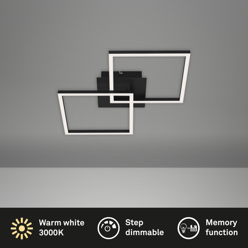 Briloner 3210-015 - LED loftlampe dæmpbar FRAME 2xLED/11W/230V sort