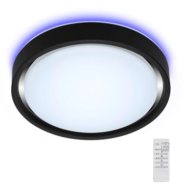 Briloner 3227-015 - LED RGB dæmpbar loftlampe med sensor TALENA LED/24W/230V sort + fjernbetjening