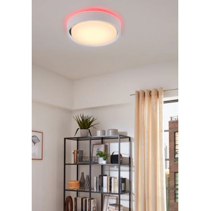 Briloner 3227-016 - LED RGB dæmpbart lysarmatur med sensor TALENA LED/24W/230V hvid + fjernbetjening