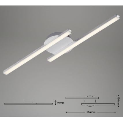 Briloner 3257-029 - LED loftlampe GO 2xLED/6W/230V