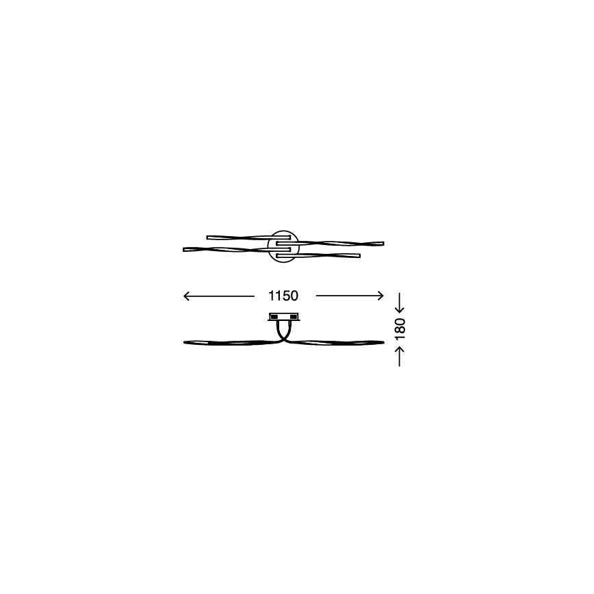 Briloner 3340-042 - LED loftlampe dæmpbar TWIN 4xLED/7,5W/230V