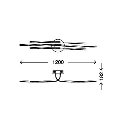 Briloner 3340-062 - LED lysdæmper loftslampe TWIN 6xLED/7,5W/230V