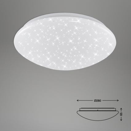 Briloner 3360-016 - LED loftlampe til badeværelse STARRY SKY LED/12W/230V IP44