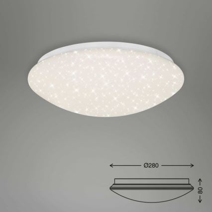 Briloner 3373-016 - Dæmpbar LED-loftlampe STARRY LED/15W/230V 3000-6500K Ø 28 cm hvid + fjernbetjening