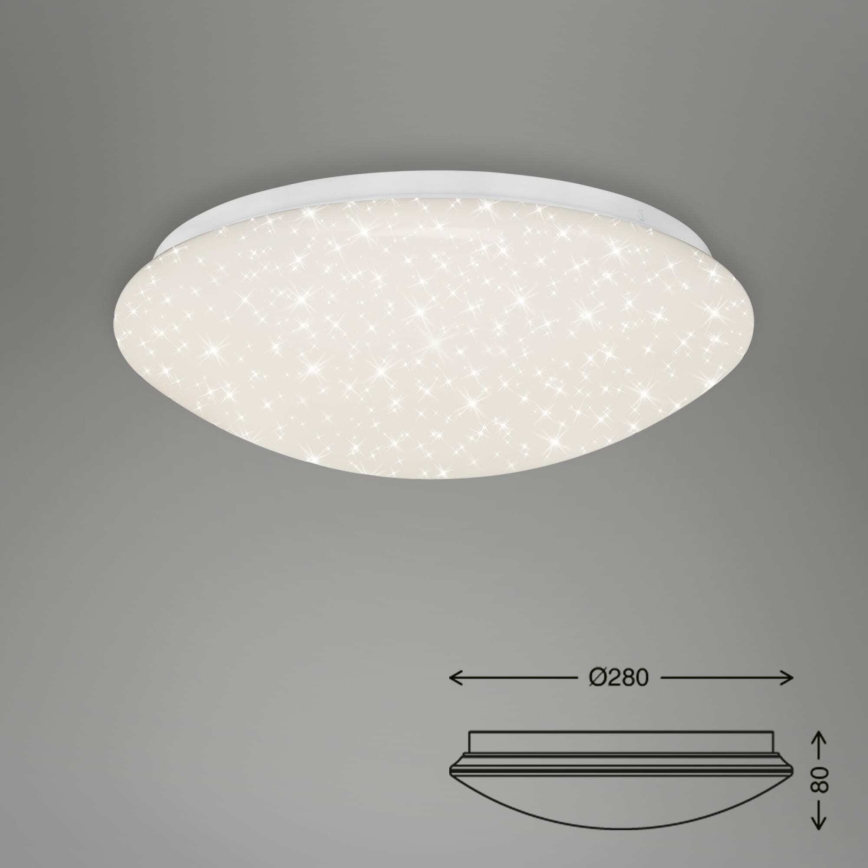 Briloner 3373-016 - Dæmpbar LED-loftlampe STARRY LED/15W/230V 3000-6500K Ø 28 cm hvid + fjernbetjening