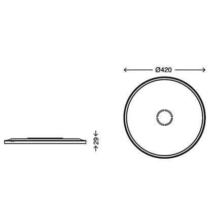 Briloner 3392-015 - LED loftlampe FREE LED/22W/230V diam. 42 cm