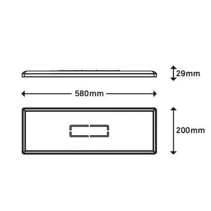 Briloner 3394-015 - LED loftlampe FREE LED/22W/230V 58x20 cm