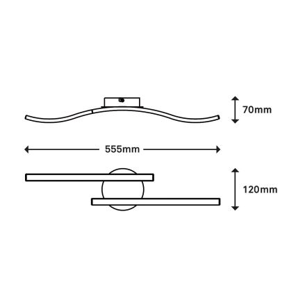 Briloner 3449-015 - LED loftlampe GO 2xLED/6W/230V