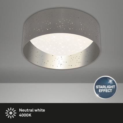 Briloner 3482014 - LED loftlampe MAILA STARRY LED/12W/230V grå/sølvfarvet