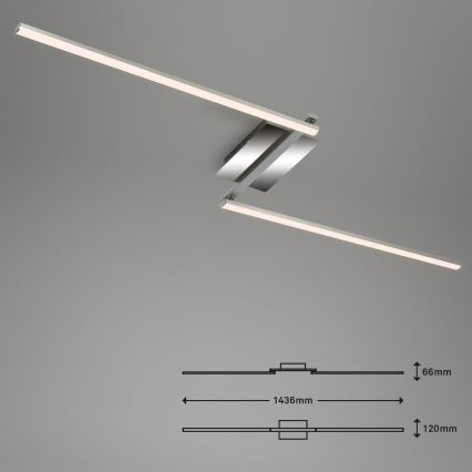 Briloner 3500-018 - LED loftlampe STAFF 2xLED/6W/230V