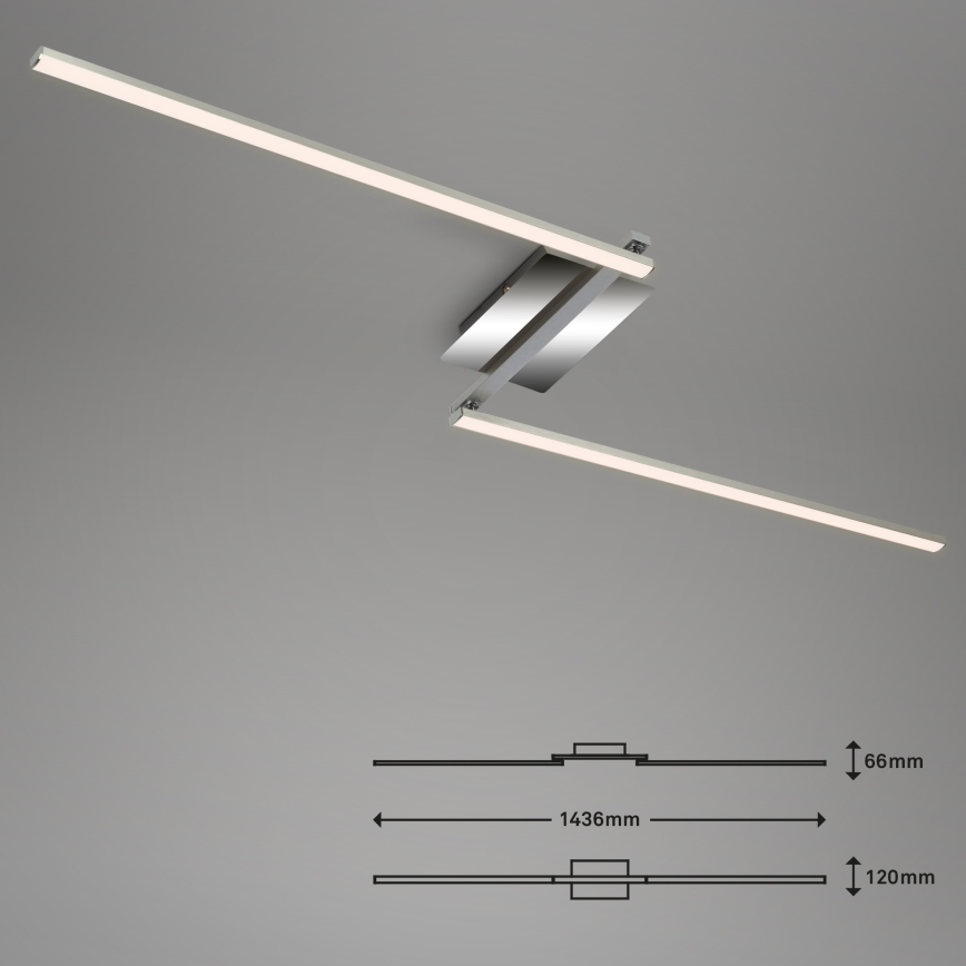 Briloner 3500-018 - LED loftlampe STAFF 2xLED/6W/230V