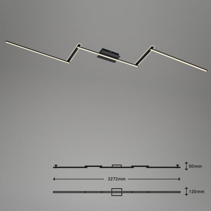 Briloner 3501-015 - LED loftlampe STAFF 5xLED/4,8W/230V sort