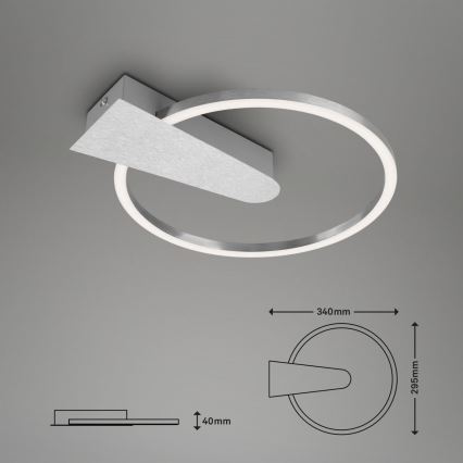 Briloner 3542-018 - LED loftlampe dæmpbar NICO LED/12W/230V mat krom