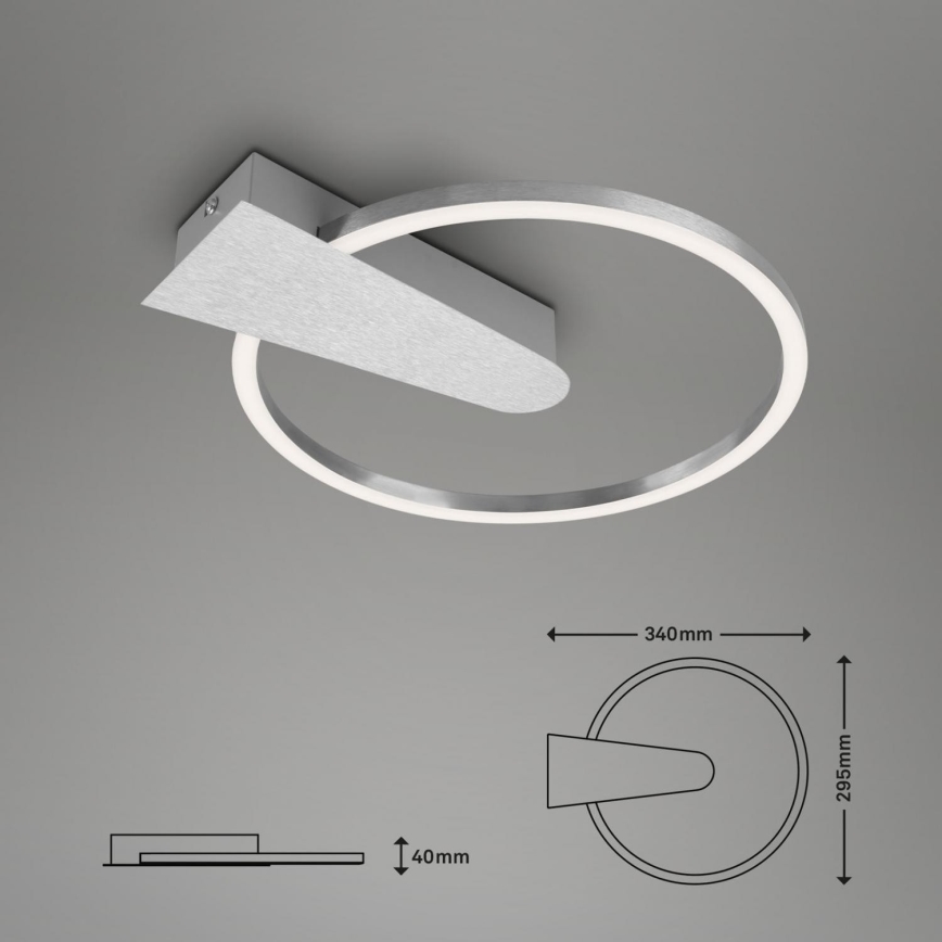 Briloner 3542-018 - LED loftlampe dæmpbar NICO LED/12W/230V mat krom