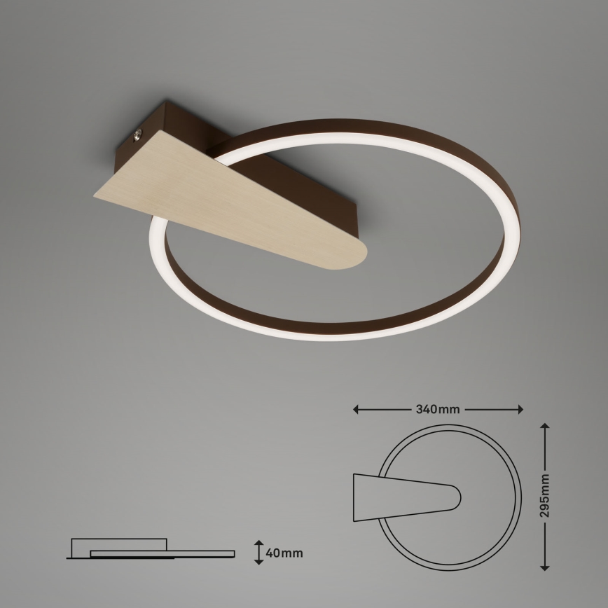 Briloner 3542017 - LED loftlampe dæmpbar NICO LED/12W/230V guldfarvet