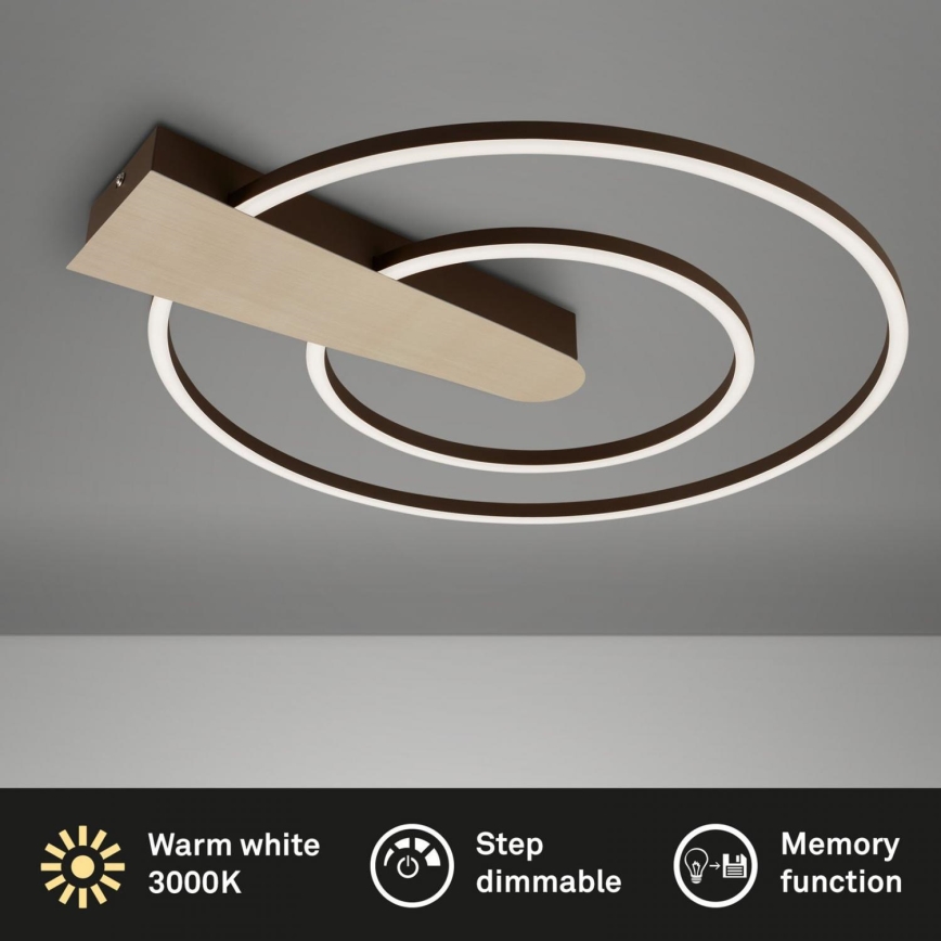 Briloner 3543-017 - LED loftlampe dæmpbar NICO LED/25W/230V guldfarvet