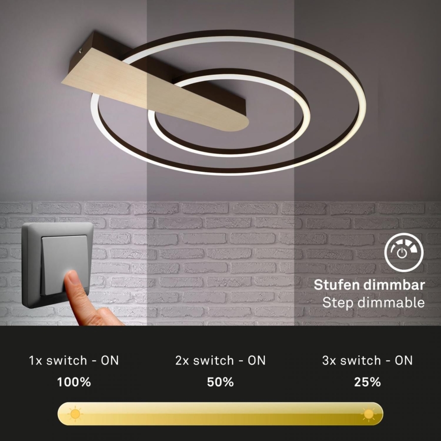 Briloner 3543-017 - LED loftlampe dæmpbar NICO LED/25W/230V guldfarvet
