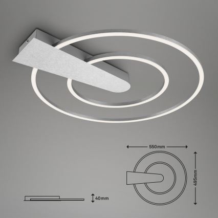 Briloner 3543-018 - LED loftlampe dæmpbar NICO LED/25W/230V mat krom