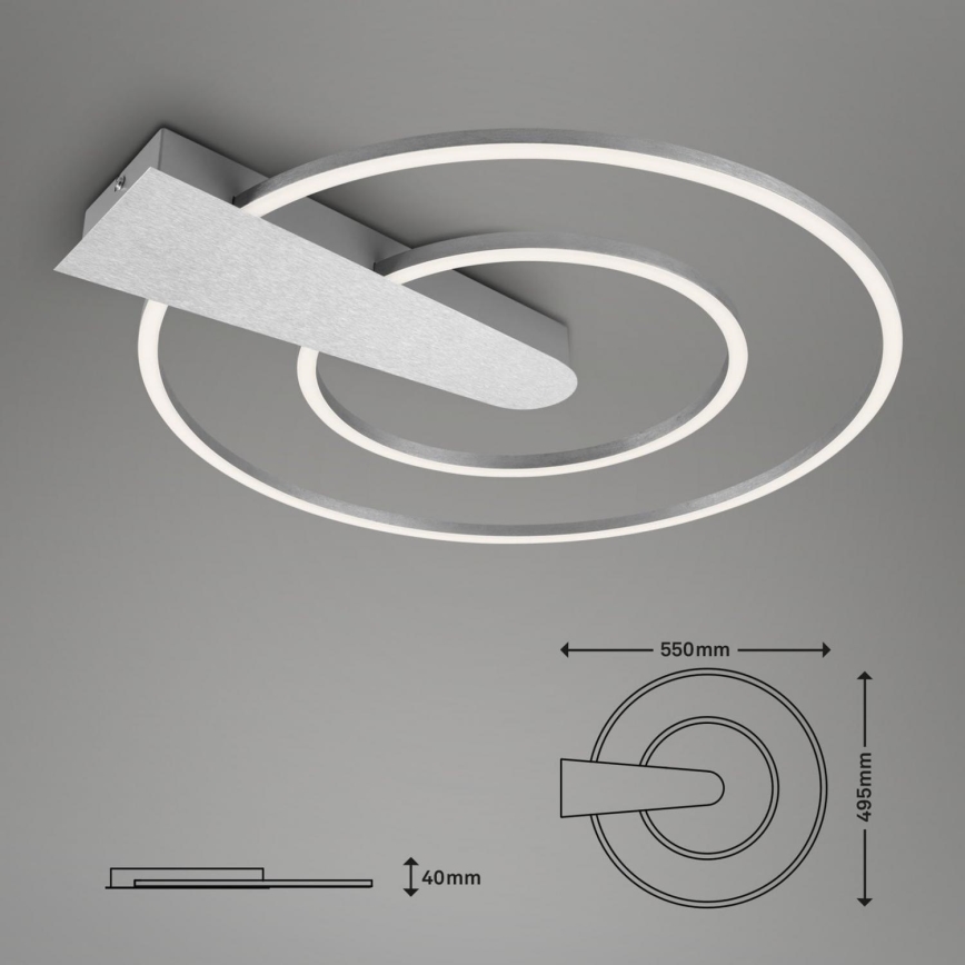 Briloner 3543-018 - LED loftlampe dæmpbar NICO LED/25W/230V mat krom