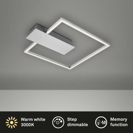 Briloner 3544-018 - LED loftlampe dæmpbar NICO LED/12W/230V mat krom