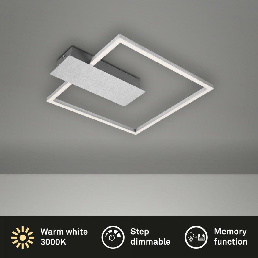 Briloner 3544-018 - LED loftlampe dæmpbar NICO LED/12W/230V mat krom