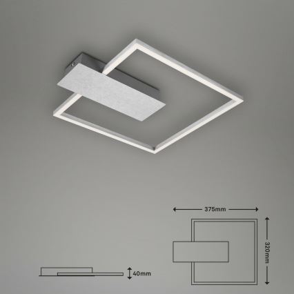 Briloner 3544-018 - LED loftlampe dæmpbar NICO LED/12W/230V mat krom