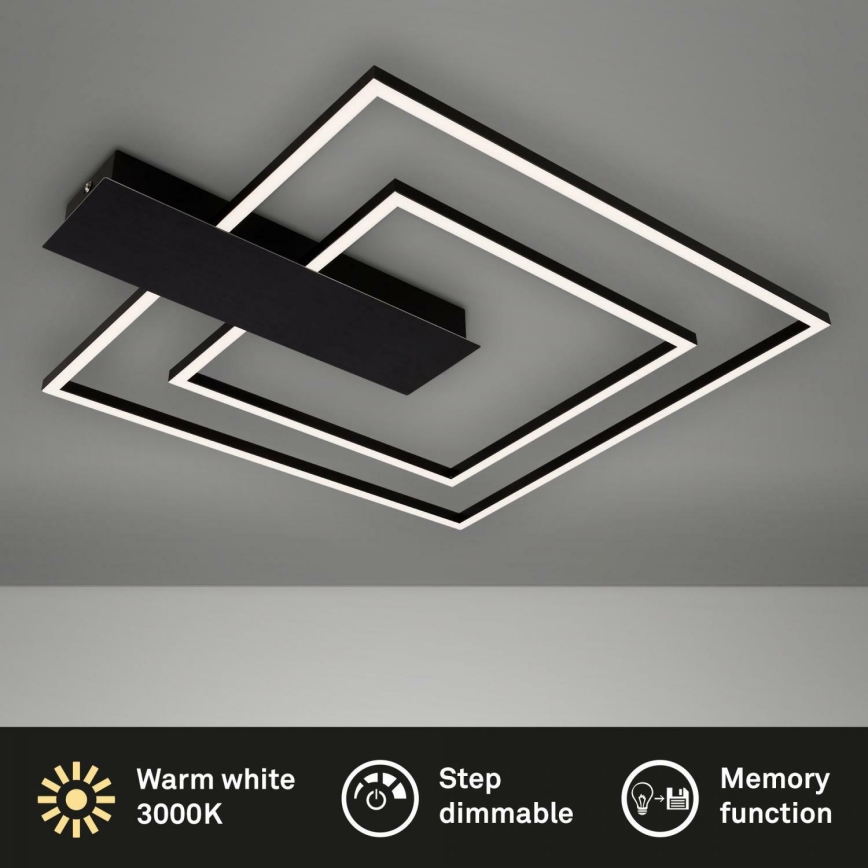 Briloner 3545-015 - LED loftlampe dæmpbar NICO LED/25W/230V sort