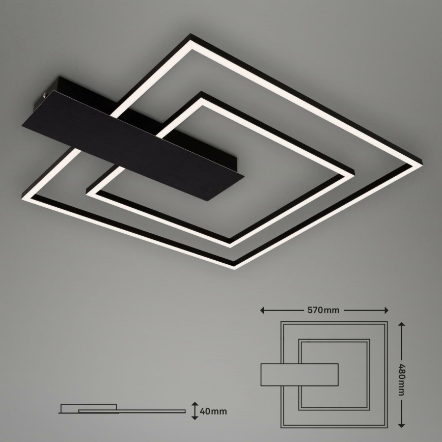 Briloner 3545-015 - LED loftlampe dæmpbar NICO LED/25W/230V sort