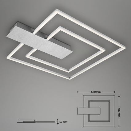 Briloner 3545-018 - LED loftlampe dæmpbar NICO LED/25W/230V mat krom
