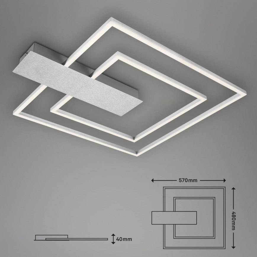 Briloner 3545-018 - LED loftlampe dæmpbar NICO LED/25W/230V mat krom