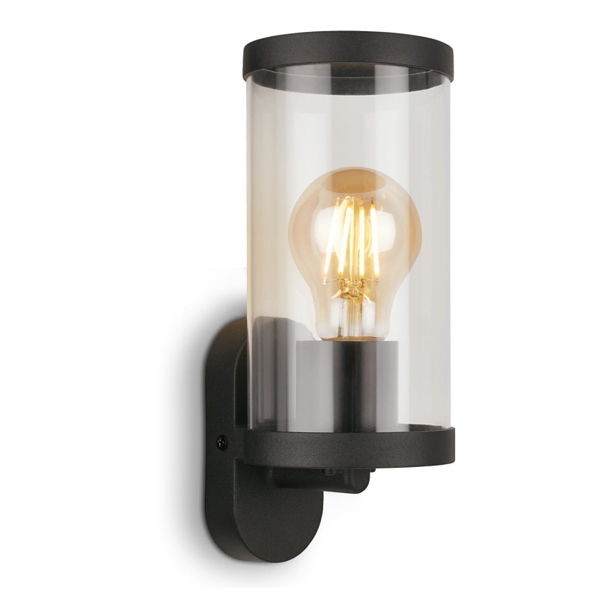 Briloner 3600-015 - Udendørs væglampe KAIRO 1xE27/12W/230V IP44 sort