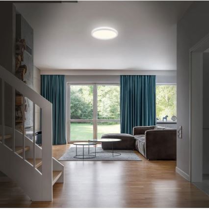 Briloner 3642-416 - LED loftlampe til badeværelse SLIM LED/19W/230V IP44 hvid