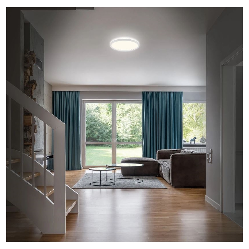 Briloner 3642-416 - LED loftlampe til badeværelse SLIM LED/19W/230V IP44 hvid