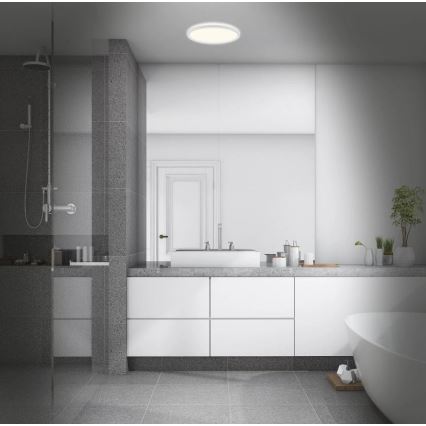Briloner 3642-416 - LED loftlampe til badeværelse SLIM LED/19W/230V IP44 hvid