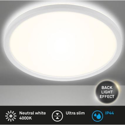 Briloner 3642-416 - LED loftlampe til badeværelse SLIM LED/19W/230V IP44 hvid