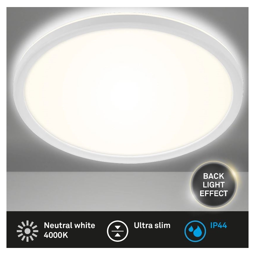 Briloner 3642-416 - LED loftlampe til badeværelse SLIM LED/19W/230V IP44 hvid