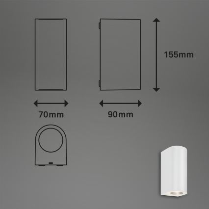Briloner 3648-026 - Udendørs LED væglampe UP&DOWN 2xGU10/4,7W/230V IP44
