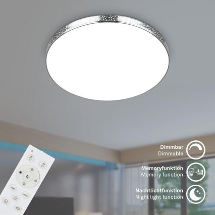 Briloner 3679-018 - LED loftlampe til badeværelse m. RGB-farver ødæmpbar MAGA LED/18,5W/230V 3000-6500K diameter 35,5 cm + fjernbetjening
