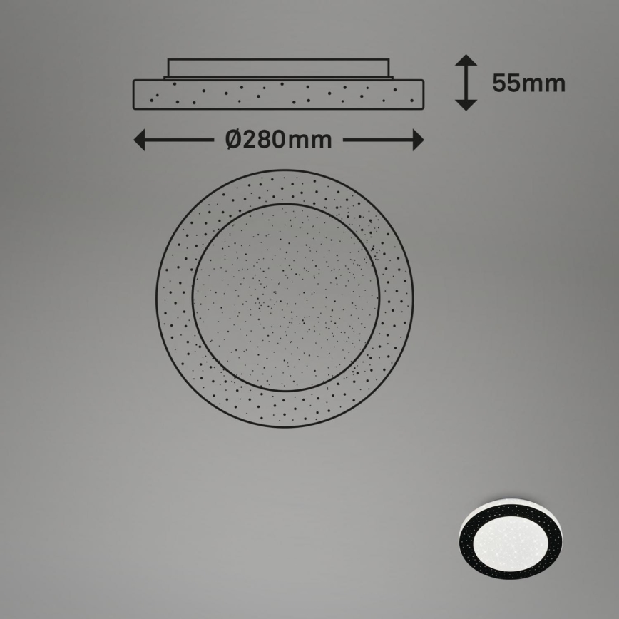 Briloner 3693-015 - LED loftlampe til badeværelse LED/15W/230V IP44 4000K diameter 28 cm