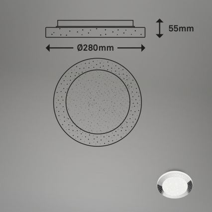 Briloner 3693-018 - LED loftlampe til badeværelse LED/15W/230V IP44 4000K diameter 28 cm