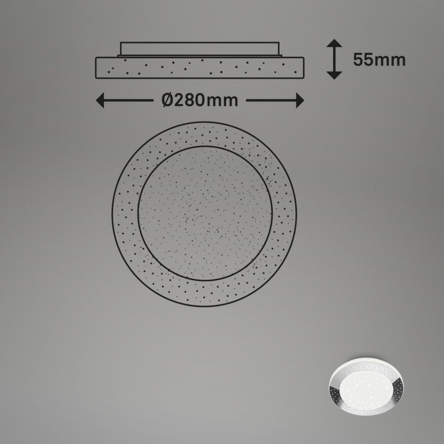 Briloner 3693-018 - LED loftlampe til badeværelse LED/15W/230V IP44 4000K diameter 28 cm