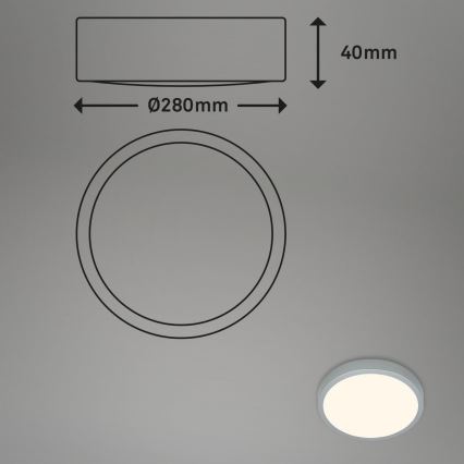 Briloner 3700-014 - LED loftlampe RUNA LED/16W/230V 3000K diameter 28 cm sølvfarvet
