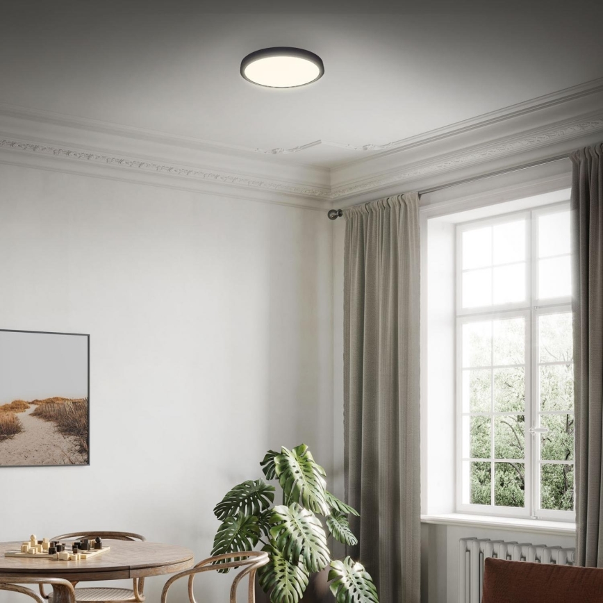 Briloner 3700-015 - LED loftlampe RUNA LED/16W/230V 3000K diameter 28 cm sort