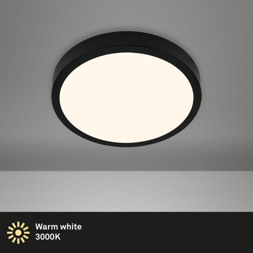 Briloner 3700-015 - LED loftlampe RUNA LED/16W/230V 3000K diameter 28 cm sort