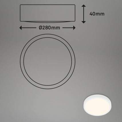 Briloner 3700-016 - LED loftlampe RUNA LED/16W/230V 3000K diameter 28 cm hvid