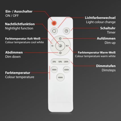 Briloner 3701-014 - LED loftlampe dæmpbar RUNA LED/18W/230V 2700-6500K sølvfarvet + fjernbetjening