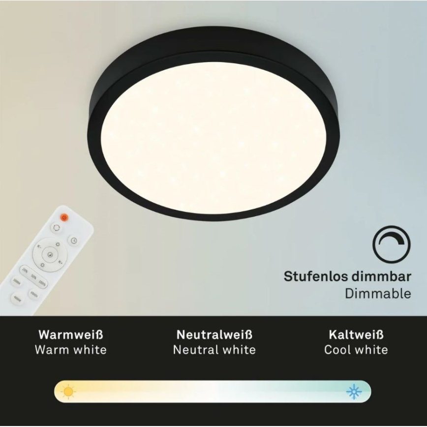 Briloner 3701-015 - LED loftlampe dæmpbar RUNA LED/18W/230V 2700-6500K + fjernbetjening