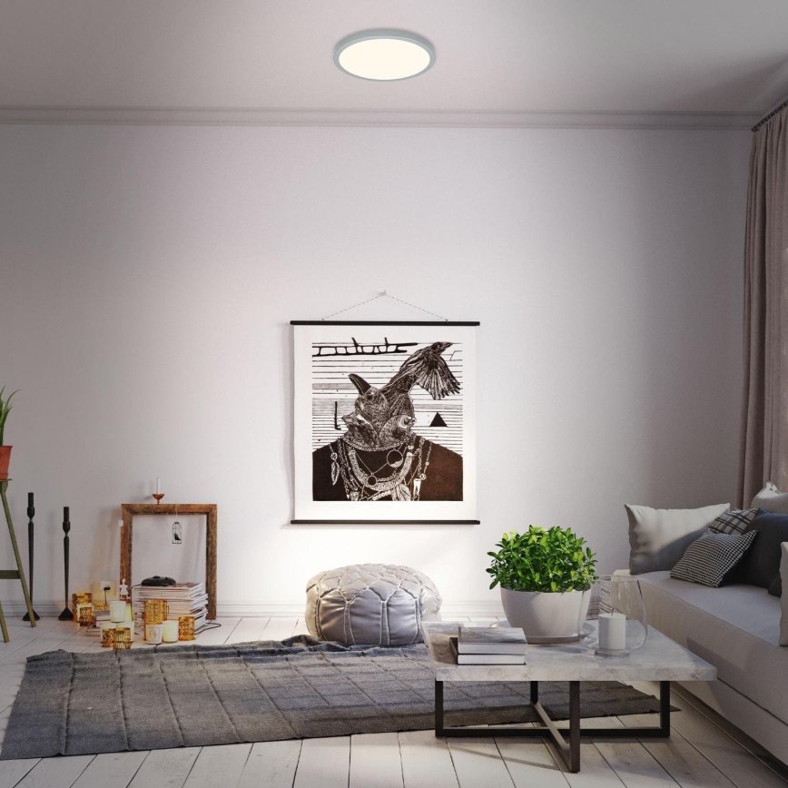 Briloner 3703-014 - LED loftlampe RUNA LED/24W/230V 3000K diameter 38 cm sølvfarvet