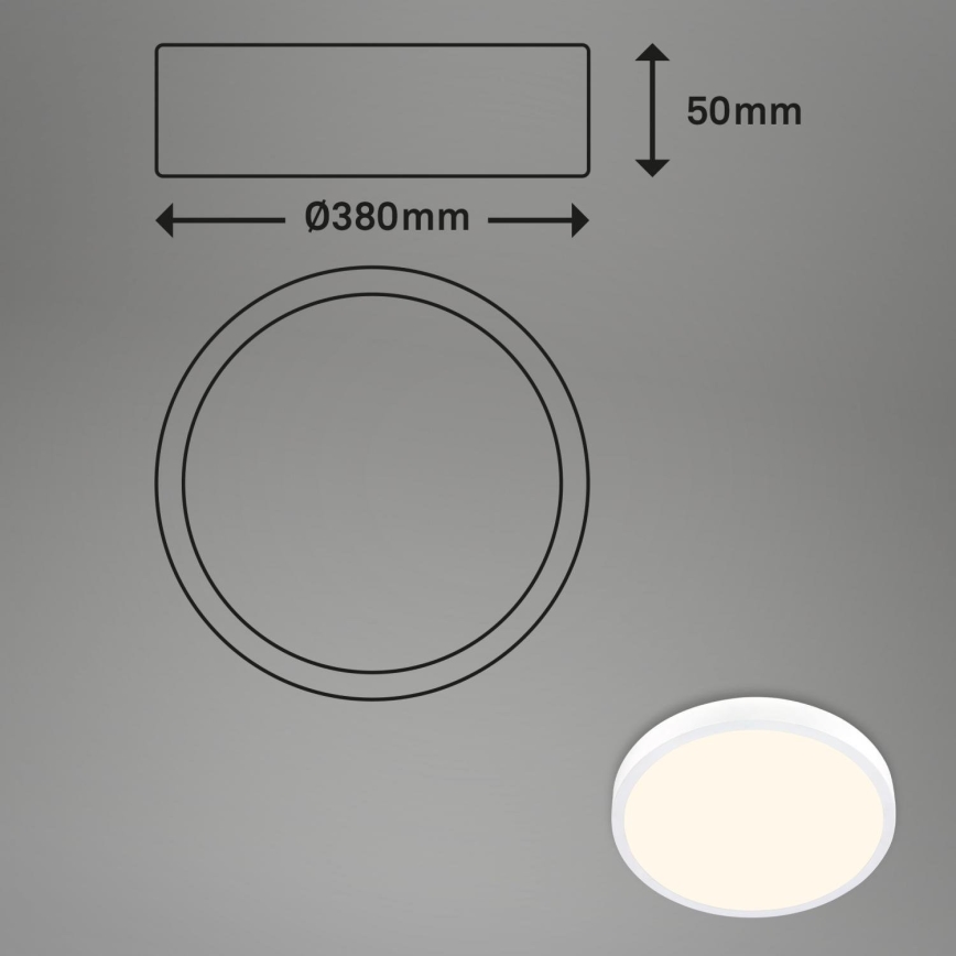 Briloner 3703-016 - LED loftlampe RUNA LED/24W/230V 3000K diameter 38 cm hvid