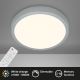 Briloner 3704-014-LED loftlampe dæmpbar RUNA LED/22W/230V 2700-6500K sølvfarvet + fjernbetjening